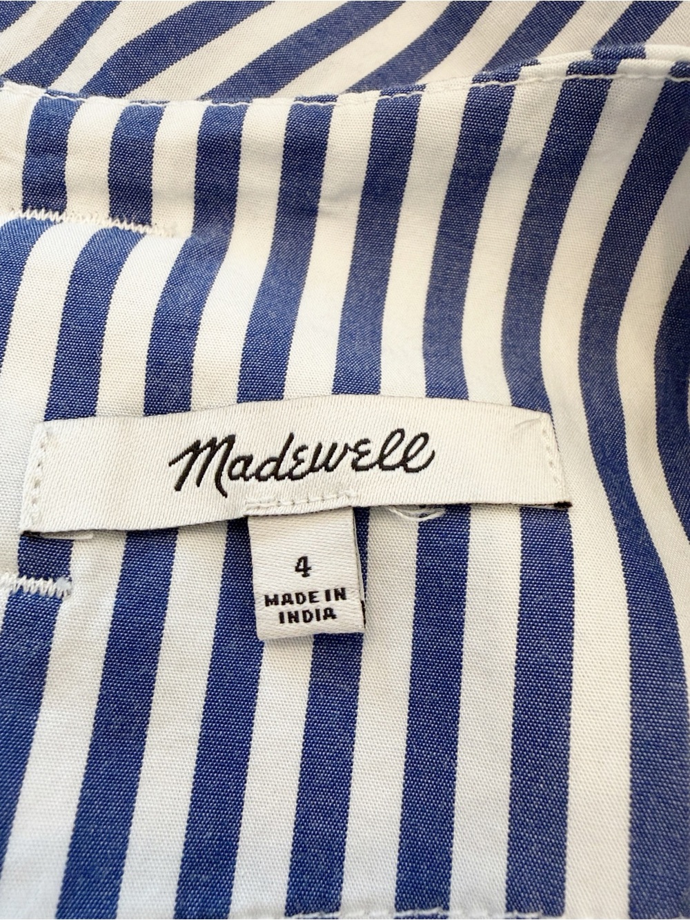 Madewell Poplin Striped Flared Midi Skirt - Picture 8 of 11